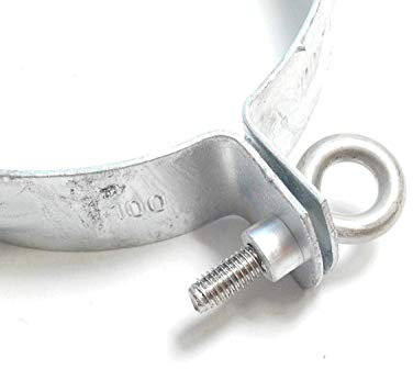 Rohrschellen M-10 verzinkt für Regenrohre in den Größen 60, 76, 80, 87 und 100 mm (100 mm)