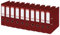 Esselte Ordner breit, DIN A4, 10er Pack, 7,5 cm Rückenbreite, Kunststoff-Ordner, Bordeaux Rot, Vivida, 811510