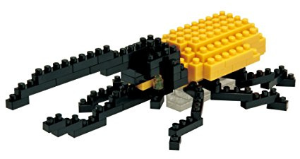 nanoblock IST-001 Minibaustein 3D-Puzzle - Hercules Beetle / Herkuleskäfer, 110 Teile, Schwierigkeitsstufe 2, mittel