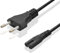 BestPlug Stromkabel 3m - Euro-Stecker männlich auf C7 Buchse Kupplung weiblich - für Geräte bis 250V - geeignet für Monitor, Drucker, Fernseher, BluRay Player, Stereo Anlange, Konsole - Schwarz