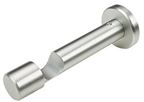 Liedeco Träger mit Schraubkappe | 8 cm | Gardinenstangen ø 20 mm | 1 Stück | Edelstahl-Optik