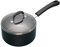 MasterClass Aluminium Enamel 18cm Non Stick Saucepan, Steel, Black