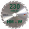 HM Sägeblatt 230 x 30 mm Zähne 24 W Kreissägeblatt Hartmetall 230mm Ersatzsägeblatt für AEG/Atlas Copco/Bosch/Festo/Haffner/Holzer-Her/Scheer Handkreissäge Kreissäge
