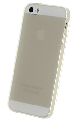 doupi PerfectFit TPU Custodia per iPhone 5 5S SE, Tappi di Polvere incorporatin Mat Trasparente Cover, Bianco