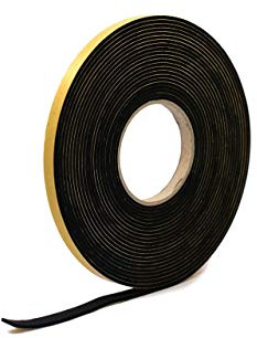 RS® Neoprene Rubber Self Adhesive Sponge Strip 12mm (W) x 3mm (T) x 10m (L) | 3mm thick | For Sealing, Gaskets, Weather Strip, Cushioning, Noise Reduction, Anti vibration, Anti slip, Industrial & DIY