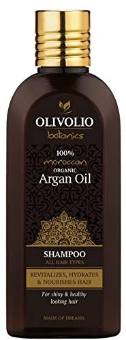 Olivolio 85% natürliches Shampoo mit 100% Bio Arganöl und Biotin - ohne Mineralöl und Parabene - 200 ml