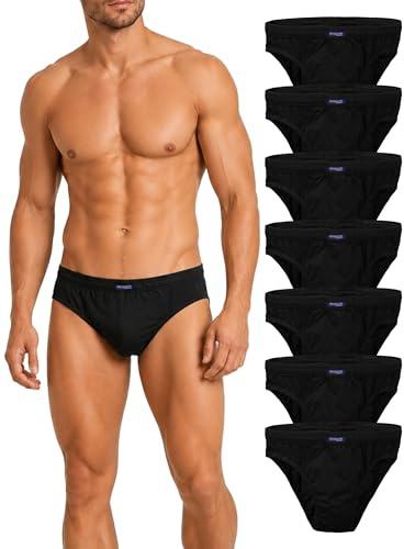 BRUBAKER 7er Pack Herren Slips Baumwolle | Multipack Männer Unterhosen