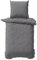 Class Home Collection Bettwäsche 155x220 Baumwolle – 2-teiliges Bettwäsche-Set mit Reißverschluss, Bettbezug + Kissenbezug 80x80 cm, Ganzjahres-Bettwäsche, Uni Grau