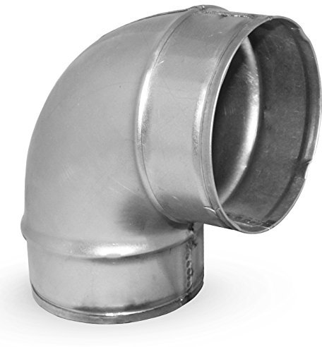 MKK - 10818-1 - 90° Bogen Winkel Wickelfalzrohr Lüftung Rohr Verzinkt Lüftungsrohr Kanal Ø 80 mm