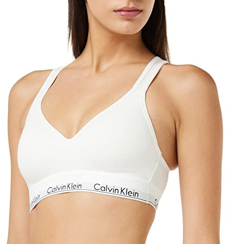 Calvin Klein Damen BH Bralette Lift Gepolstert, Weiß (White), XS