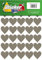 35 Klebeherzen, 40 mm, silber, aus PVC Folie, wetterfest, Herz Sticker Aufkleber