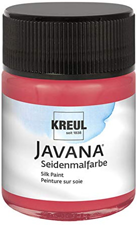 KREUL 8129 - Javana Seidenmalfarbe im 50 ml Glas, orchidee, hochpigmentierte und brillante Farbe auf Wasserbasis, mit fließend flüssigem Charakter, dringt tief in die Fasern ein
