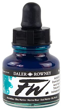 Daler - Rowney FW 29.5ml Art Bouteille d'encre acrylique - Marine Bleu