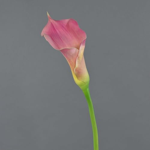 artplants.de Künstliche XL Calla, pink, real - Touch, 70cm, 10x18cm - Kunst Calla - Kunstblume - Kunststoffblume