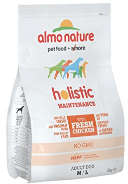 Almo Nature Holistic Adult Dog Maintenance Medium - Frischem Huhn und Reis, Komplett Trockenfutter für ausgewachsene Hunde - mittelgrosser Rassen - 2kg