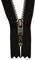 YKK Reißverschluss schwarz 10 cm für Hosen Hosenreißverschluss 4 mm Metallzähne brüniert/Dunkles Messing