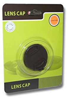 vhbw Universal Objektivdeckel 49 mm für Kamera - Kunststoff Schwarz, mit Innengriff