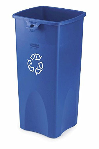 Rubbermaid Commercial - Untouchable Recycling Container, Square, Plastic, 23gal, Blue 356973BE (DMi EA