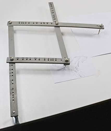 GRAPHOPLEX - Pantographe en Bois 35 cm - Outil de Reproduction et d’Agrandissement de Dessins - Précision et Facilité d’Utilisation pour Artistes et Architectes - Materiel Dessin, Bureau