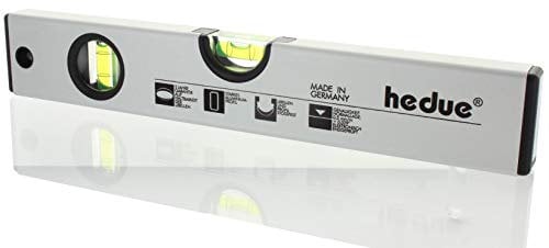 hedue Alu-Wasserwaage mit Magnet 180cm, Horizontal- und Vertikallibelle