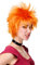 WIG ME UP - H9708-1004 Perücke Herren Damen Cosplay Orange Wild Struppelig Gestyled Kurz Japan Anime