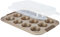 Anolon 12 Cup Advanced Bronze Nonstick Bakeware Muffin Pan with Silicone Grips, Brown