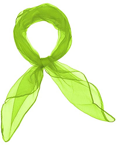 Basic Sense Plain Soft and delicate Chiffon Feel Head and Neck Scarf, Apple Green