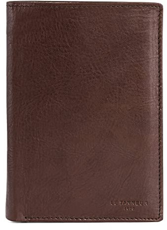 Le Tanneur, Grand Portefeuille, Porte Cartes, en Cuir, Gary, Homme, 10 Compartiments Cartes, 2 Poches Billets, Poche à Monnaie zippée, 3 Poches Format Carte d'identité, Porte-Billets, Vertical