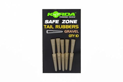 Korda Safe Zone Rubbers - 10 Gummischläuche zur Fixierung von Lead Clip & Karpfenblei, Befestigungsgummi zum Karpfenangeln, Farbe:Weed (Grün)