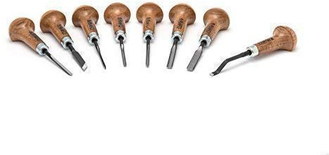 Narex Graving Chisel Set for woodcarving and Linocut - 8 Pieces