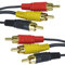 Cable triple 3 conectores RCA para audio y vídeo, TV macho a conector AV de 15 metros