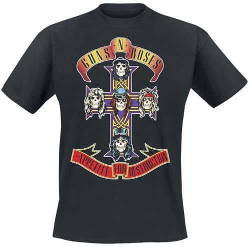Guns N' Roses Appetite for Destruction - Pochette Homme T-Shirt Manches Courtes Noir S