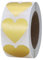 Hylabelest Goldetiketten, Herz-Motiv, 30 mm, natürliche Papieraufkleber, selbstklebend, 500 Aufkleber pro Rolle 1 Roll gold
