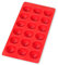 Lékué Ice Cubes Tray with lid, SBS Rubber, Red, 22.3x11.5x2.7 cm