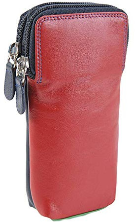 Graffiti Pelle morbida doppio spettacolo/custodia per occhiali Vari colori - IN SCATOLA REGALO - 7-157, Blu notte., M