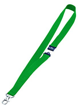 Durable Textilband (20, mit Sicherheitsverschluss, 44 x 20 mm) Packung à 10 Stück, grün, 813705