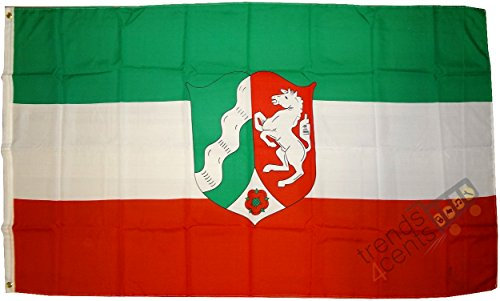 Buddel-Bini Flagge Fahne ca. 90x150 cm : Nordrhein Westfalen NRW Westfahlen
