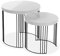 Versa Kansas Mesa Nido Auxiliar para el Salón, la Habitación o la Cocina. Moderna Mesilla Baja, Set de 2, Medidas (Al x L x An) 55 x 55 x 55 cm, Madera y Metal, Color Blanco