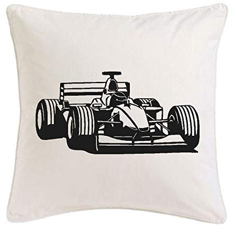 Reifen-Markt Kissenbezug 40x40cm Formel 1 - Schumacher - Rennsport - DTM - TOURENWAGEN aus Mikrofaser in Weiß