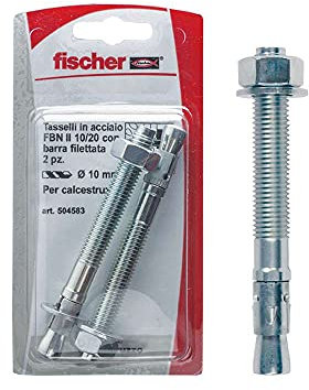Fischer, Tasselli acciaio FBN 8/10 K per calcestruzzo e pietra compatta