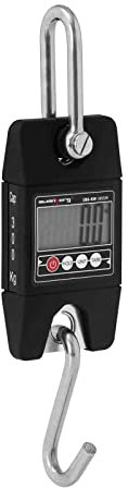 Steinberg Systems SBS-KW-300SW Kranwaage Hängewaage Zugwaage Digital (300 kg / 100 g, kg/lb/N, LCD Display, Aluminiumdruckguss, inkl. 2 x AAA Batterien) Schwarz
