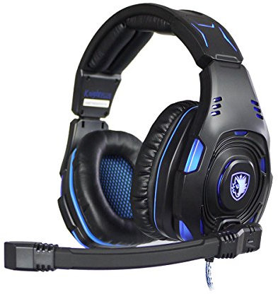 Sades Intra-Auriculaires Casque Gaming SA-907S Noir/Bleu