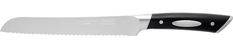 SCANPAN Brotmesser Classic 20 cm mit beidseitigem Schliff Schwarz
