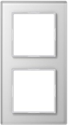 Jung AC 582 GL WW Rahmen Glas 2fach Serie A creation alpinweiß