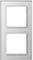 Jung AC 582 GL WW Rahmen Glas 2fach Serie A creation alpinweiß