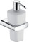 KEUCO Lotion-Spender Metall verchromt und Opal-Glas_ Inhalt nachfuellbar ca. 220ml_ Fuer Fluessigseife Fuer Bad und Gaeste-WC_ Wandmontage_ Elegance
