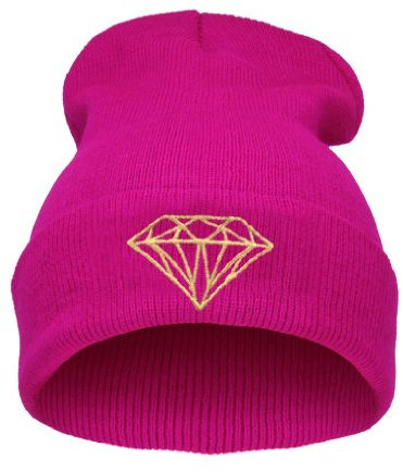 Beanie Mütze Hat Mütze Bad Hair Day Fuckin Problems Comme des Fuckdown.Hit Neu 200 Models (Diamant Fuchsia - Gold)