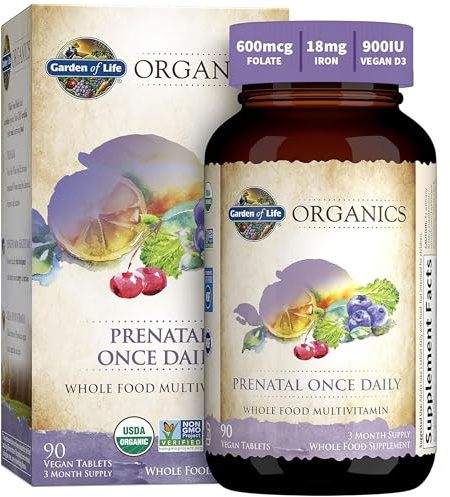 Garden of Life Organics Prenatal Once Daily Multivitamin, 90ct