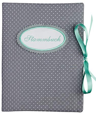 bettina bruder - Sammelmappe DIN A5 - Stammbuch Pünktchen grau mint