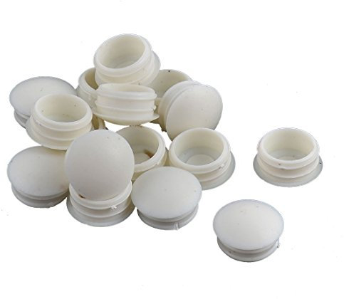sourcingmap Bouchon Plastique Maison Montage encastré rond couvre trou câble blanc tube 16mm 16pcs